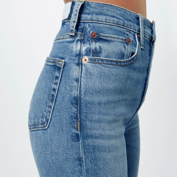 RE/DONE Comfort Stretch Ultra High Rise Ankle Crop - Picture 3 of 5